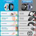 Waterproof Bracelet for Airtag (Gen 1 & 2) Kids 2 Pack, Soft Nylon Hidden Air Tag Wristband Full Cover Lightweight GPS Holder Compatible with Apple AirTag Band for Toddler Child (Black & Pink)