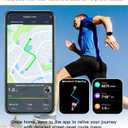Smart Watches for Men Women with GPS Built-in, Answer/Make Calls, 1.95" Smartwatch for iPhone/Android Phones, Fitness Watch with Heart Rate/Sleep Monitor 100+ Sports Modes IP68 Waterproof (Black)