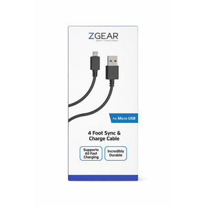 ZGEAR 4-foot Sync and Charge Cable