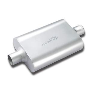 Floshine Universal Mufflers Dual Chamber 2.25" inlet (ID) 2.25" outlet (ID) overall 17" Performance Automotive Muffler Exhaust FH42440