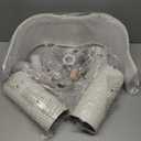 20" Small Bedside Table Lamps for Bedroom Set of 2, Modern Lamps for Night Stands, Farmhouse Table Lamps for Living Room, Home Office and Hallways,White