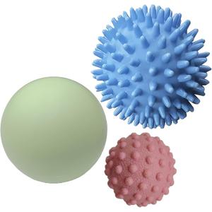 3PCS Firm Massage Lacrosse Balls for Myofascial Release, Muscle Knots, Trigger Point Therapy, Yoga Deep Tissue Massage, Pain Relieve from Plantar Fasciitis, Muscle Soreness Massager Ball