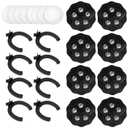 8 Pcs Small Appliance Slider with Caster Wheels, 360 Degrees Swivel Universal Wheel for Kitchen Dishwasher Rack Wheels and Coffee Makers