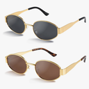 livho 2025 Trendy Oval Sunglasses - Stylish Polarized Shades for Everyday - Retro Metal Frames