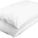 Rockcloud Pillow Case Set 400 Thread Count 100% Cotton Standard Size 2pc, White (White)