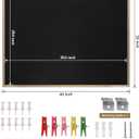 INNOVART Black Cork Bulletin Board 40" X 30" with 10 Push Pins, Corkboard with Gold Aluminum Frame, Black Cork Notice Board Message Board, Framed Pin Board for Home, Office, School