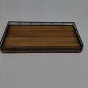 Acacia Bathroom Toilet Tank Tray, 13" Wood Toilet Paper Storage Basket Back of Toilet Basket Organizer, Vanity Tray for Perfume Makeup Candle Kitchen Counter Coffee Table Decor (13" x 6.5" x 1.5")