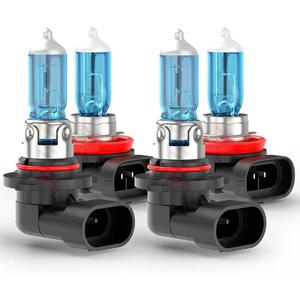 Halogen Headlight Bulbs For Toyota Sienna 2011 2012 2013 2014 2015 2016 2017 2018 2019 2020 2021 2022, 9005 H11 High Low Beam Halogen Lights, 6000K White, 300% Brightness, Plug n Play, 4-Pack