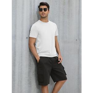 DOWMQ Mens T-Shirts Multi Pack Crewneck Cotton Tee Short Sleeve Classic Pullover Basic Summer Tops, S