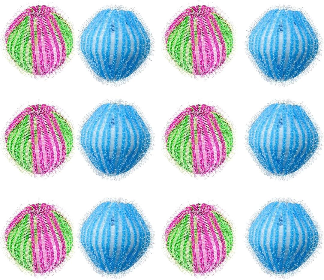 Pet Hair Remover for Laundry,12Pcs Reusable Laundry Lint Remover, Effective Washing Balls for Cat Dog Pet Fur Remover