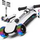 Elecorange Balance Electric Scooter for Kids Ages 2-9, 2025 Upgraded, Long Range, Friendly Thumb Throttle, Solid Wide Light Up Deck & Wheels, Adjustable Height, 5Mph Safe Limit, 60min Riding, Foldable