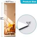 Full Length Mirror,47.25x15.75 Inch Acrylic Shatterproof Soft Mirrors, Non-Glass Wall-Mounted Fitness Mirror for Home, Lightweight Durable Modern Decor for Bedroom/Living Room/Cloakroom