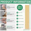 18 Sq. Ft Floor Tiles Peel-and-Stick Vinyl Floor 36 x 6 inch Luxury Self-Adhesive Waterproof Flooring Planks DIY for Kitchen, Living Room, Shops, RV, Wood-Look Plank, 12-Pack, Light Brown