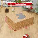 3 x COTOPHER 12Pcs Christmas Cookie Boxes with Window, 8x6x2.5 inch Brown Bakery Boxes for Gift Giving, Brown Cake Boxes Holiday Pastries Boxes for Cakes Muffins Donuts Chocolate Strawberries
