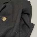 Tanming Women's Warm Double Breasted Wool Pea Coat Trench Coat Jacket with Hood (Large, Black)