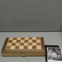 AMEROUS 15'' Magnetic Wooden Chess & Checkers Game Set -2 Extra Queens -24 Cherkers Pieces - Chessmen Storage Slots, Beginner Chess Set for Kids and Adults, Classic 2 in 1 Board Games