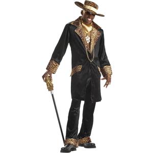 Supa Mac Daddy Pimp Costume (X-Large, Black)