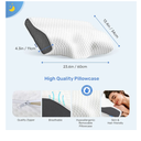Derila King Size Neck Pillow for Sleeping, Ergonomic & Cervical Pillow for Neck Support & Relief, Memory Foam Side Sleeper Pillows, Bed Contour Pillows for Back, Stomach Sleepers
