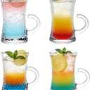 3.3oz Mini Beer Mugs with Handle for Party (Set of 4), Vodka, Tequila, Great for Father, Husband, Birthday or Friend Party Present