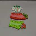 3 Pcs Christmas Table Centerpiece Decoration Red Green Wooden Gift Box Sign Rustic Sanding Tabletop Ornament with Bells for Holiday Xmas Farmhouse Fireplace Tiered Tray Decor