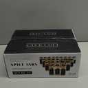 EDELHAUS Square Spice Jars with Bamboo Wooden Lid (Pack of 24) Spice Jars with Shaker Insert and 240 Labels - Bamboo Lid Glass Container for Spice Organisation [4.3 in  1.8 in]