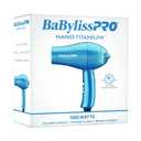 BaBylissPRO Nano Titanium Travel Hair Dryer, 1000 Watt Professional Blow Dryer with Concentrator Nozzle, Foldable Handle, Dual Voltage