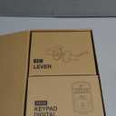 Veise Fingerprint Door Lock with 2 Lever Handles - Keyless Entry Door Lock, Electronic Keypad Deadbolt, Digital Smart Code & Front Handle Sets, Auto-Locking, Easy Installation, Matte Black