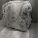 Laura Ashley- Queen Comforter Set, Reversible Cotton Bedding with Matching Sham(s), Farmhouse Home Dcor (Belinda Blue, Queen) (King)