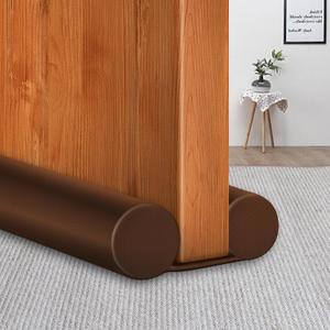 MAXTID Under The Door Draft Blocker Weather Stripping Kit - Brown Draft Stopper for Soundproof Seal, 36 Inch Door Sealer