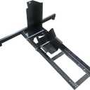 MaxxHaul Motorcycle Wheel Chock HeavyDuty Steel Front Tire Stand Fits 15" to 22" Wheels Self Locking Cradle for Trailers Garages and Shops 1800 lb Capacity Black Powder Coat (70271)