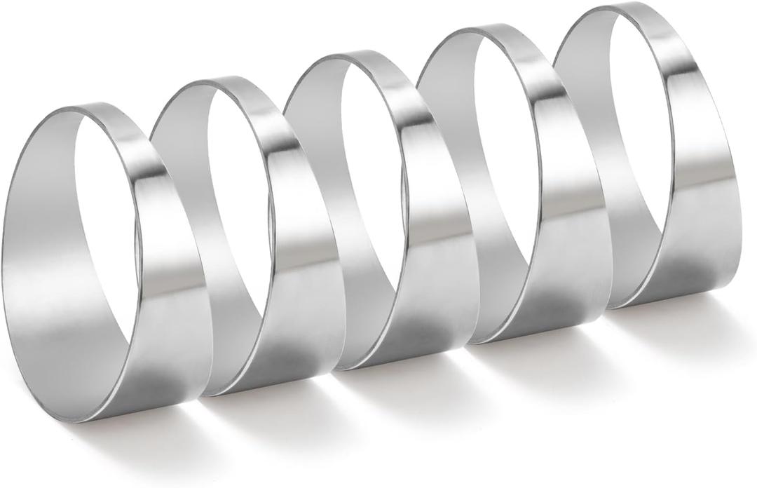 304 Stainless Steel Pie Cuts, 1.75'' Polished Exhaust Cutout Laser Cut and Deburred for Custom Exhaust System 5 Pcs