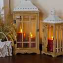 Flameless Flickering 4" x6" Real Wax Burgundy Remote Candles with Candle Grease, Pack of 2 Timer LED Battery Operated Fake Warm Light Pillar Candles for Home, Banquet, Ceremony Decoration