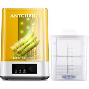 ANYCUBIC Wash and Cure 3, Upgraded Volume 2 in 1 Wash and Cure Station, with Gooseneck Lights, for Mars Anycubic Photon Mono 4 2 Resin 3D Printer, Washing Size of 165 x 100 x180 mm