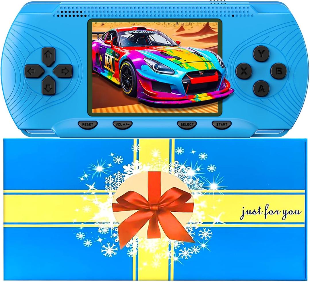 3.0" Screen Retro Handheld Game for Kids Adults - Portable 258 Preloaded Classic Video Games, Rechargeable Gaming Player for Travel Electronic Xmas Gift for Boys Girls