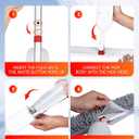 Mop for Floor Cleaning - 2-in-1 Double-Sided Microfiber Spray Mop with Flip Design, 3 Reusable Pads, for Laminate, Ceramic, Tile, Vinyl - Home & Commercial Use