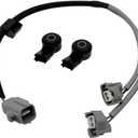 2Pcs Knock Sensor and Harness Kit 89615-06010 Compatible with ES330 GS430 GX470 IS250 IS350 4Runner Avalon Camry Corolla Highlander Matrix Prius RAV4 Solara Tacoma Tundra Venza Yaris