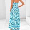 BTFBM Casual Women Summer Maxi Dresses 2026 Loose Sleeveless Sundress Spaghetti Strap Boho Long Dress Vacation (L)