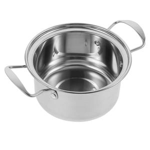 Ciieeo 1pc Stainless Steel Small Hotpot Soup Pot Korean Noodle Pot Cooking Cooker