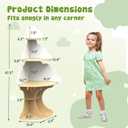 Bookshelf for Kids, Children Cloud-Bookshelf, Space-Saving Montessori Toddler Corner Bookcase for Nursery, Classroom, Kindergarten, Kids Rooms