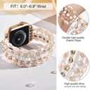 VISOOM Beaded Boho Bracelet For Apple Watch 10/11 Se(3rd Gen) Bands Women 42mm 41mm 40mm 38mm, Pearl Wrap For Cute Stretchy Fancy Apple iWatch iPhone Series11 10 Se 9 8 7 6 5 4 3 2 1 Watch Straps Band