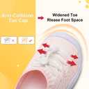 FEETCITY Toddler Slip On Shoes Boys Girls Wide Toddler Tennis Shoes Sports Walking Sneakers (7.5 Toddler, White Pink)
