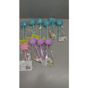10 Pieces Fluffy Ball Pens Plush Pens Macaron Color Ballpoint Blue Gel Ink, for Office Supply, Coworkers, Women, 3  colors