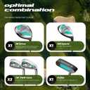 7 Pieces Golf Clubs Set for Men & Women - Left Handed Complete Golf Clubs Full Set Includes Stand Bag with Rain Hood, 1# Driver, 5# Hybrid, 7# PW# Irons and Putter
