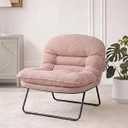 DUMOS Comfy Saucer Chair, Small Foldable Floor Chair, Fabric 26.57"D x 28.35"W x 31.5"H