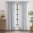 jinchan Grey Sheer Curtains for Bedroom 84 Inch Length Leaf Embroidered Semi Sheers for Living Room Botanical Embroidery Voile Transparent Grommet Window Treatments 2 Panels