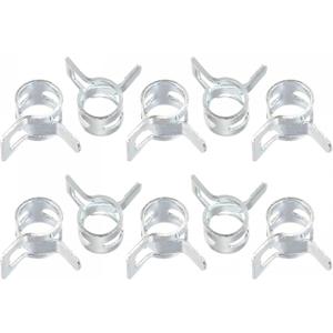2 x uxcell 20pcs 4mm Spring Band Type Action Fuel/Silicone Vacuum Hose Pipe Clamp Low Pressure Air Clip Clamp, Zinc Plated