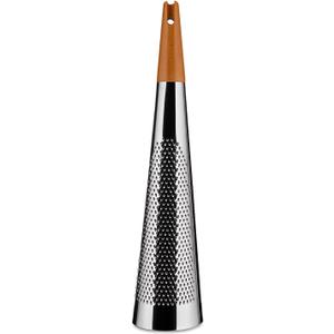 Alessi "Todo" Giant Cheese And Nutmeg Grater in Steel And Wood, Silver