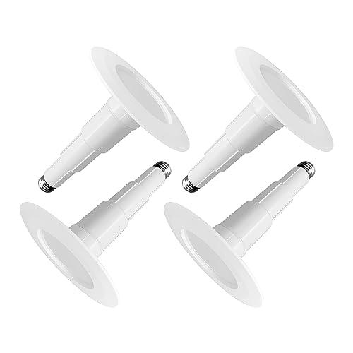 Jolux 4 Inch LED Can Lights Adjustable Recessed Retrofit Downlight, 8.5W=40W, 2700K Soft White, 500LM, Dimmable,ETL Damp Rated Replacement Recessed Lighting Install, Bevel Trim, E26 Base,4-Pack…