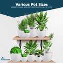 Lifemaster Eco Friendly Plant Pot Set - 10-Pack Home Decor Flower Indoor and Outdoor Plastic Pots with Drainage Holes, Assorted Sizes (7", 6.6", 6", 5.3", 4.8") - Stackable Garden Versatile Planters (White)