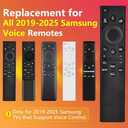 Replacement for Samsung TV Remote, for All 2019-2025 Samsung Remote Control for Smart TV with Voice Control. No Solarcell. 